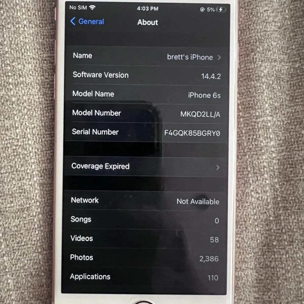 iPhone 6S Model